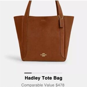 Coach HADLEY TOTE in SIENNA SUEDE (CV918) 
• NWT (Ships in factory packaging)